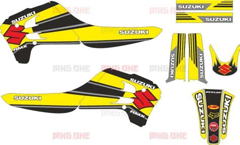 Suzuki Rmx Logos Decals Stickers And Graphics Mxg One Best Moto Decals