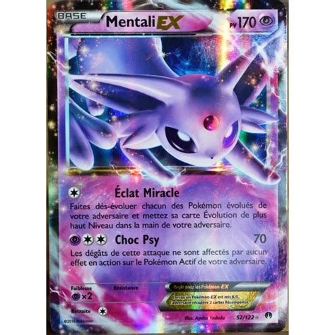 carte Pokémon 52 122 Mentali Ex 170 PV XY Rupture Turbo Achat