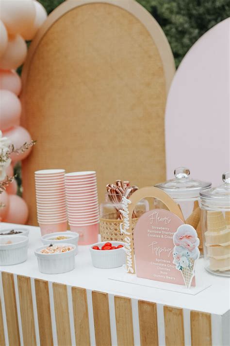 Kara S Party Ideas Scooped Up Ice Cream Bridal Shower Kara S Party Ideas