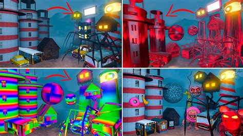 EVERYTHING TURNED INTO COLOR MONSTERS MEGAMIX HOUSE HEAD LIGHTHOUSE