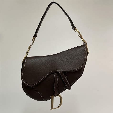 Christian Dior Vintage Saddle Bag In Brown Leather At 1stdibs Vintage Dior Saddle Bag Brown