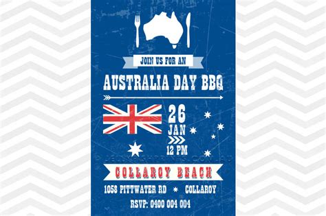 Australia Day BBQ Invitation - Jellyfish Prints