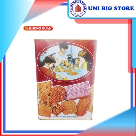 Jual Khong Guan Assorted Biscuit Biskuit Kaleng Persegi 1600 Gram