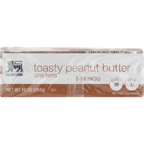 Food Lion Crackers On The Go Toasty Peanut Butter Shrink Wrapped 10