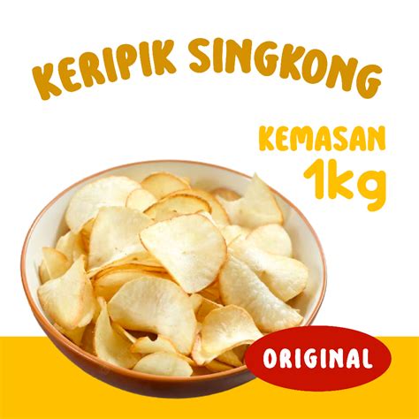 Jual KERIPIK SINGKONG ASIN BERAT 1 KG Shopee Indonesia