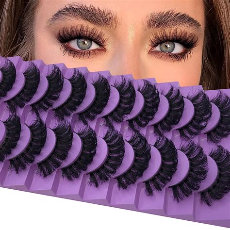 Lashes Mink Fluffy Wispy False Eyelashes 18mm Curly Faux Mink Lashes 8d Volume