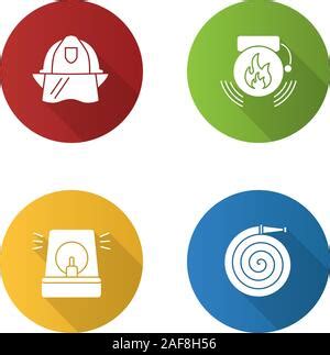 Fireman Siren Color Icon Police Alarm Emergency Isolated Vector