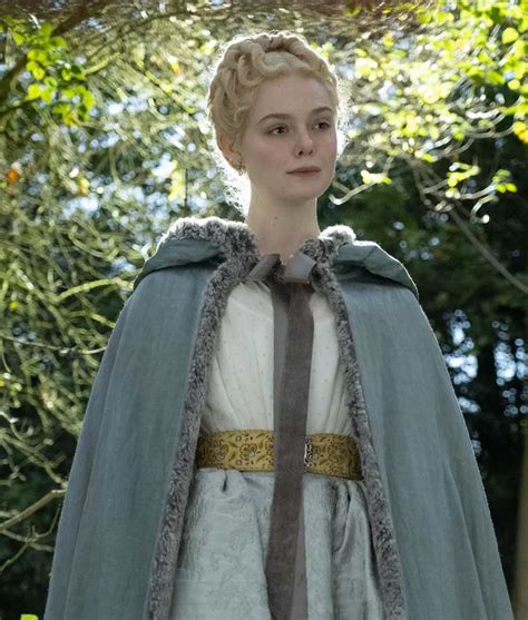 Elle Fanning The Great Catherine Cloak Catherine Cloak With Fur Trim