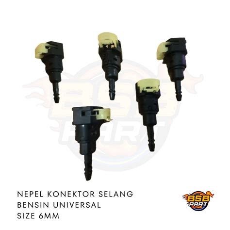 Jual NEPEL KEPALA SAMBUNGAN SELANG BENSIN INJEKSI 6MM UNIVERSAL