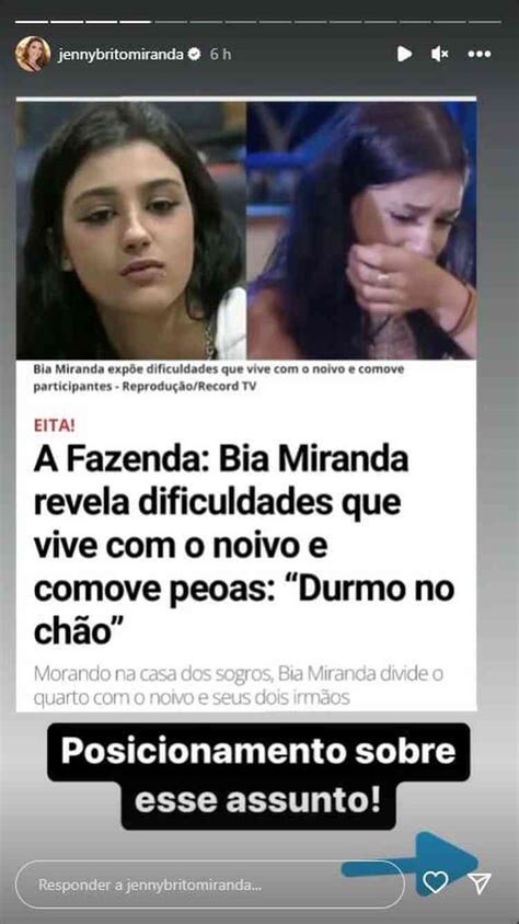 Jenny M E De Bia Miranda Exp E A Filha Ap S Relato Comovente Em A