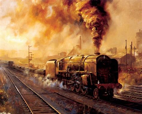 Trains from Alan Fearnley | Steam art, Railroad art, Train art