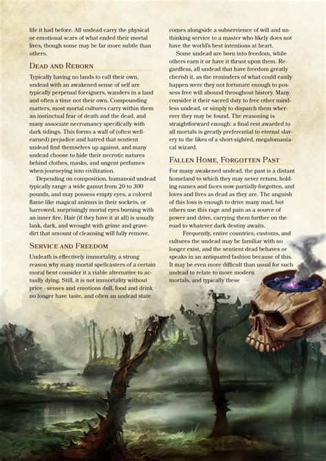 Dnd 5e Homebrew — Awakened Undead Race By The Singular Anyone