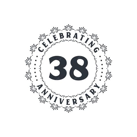 Célébration Du 38 Anniversaire Carte De Voeux Pour Lanniversaire De 38