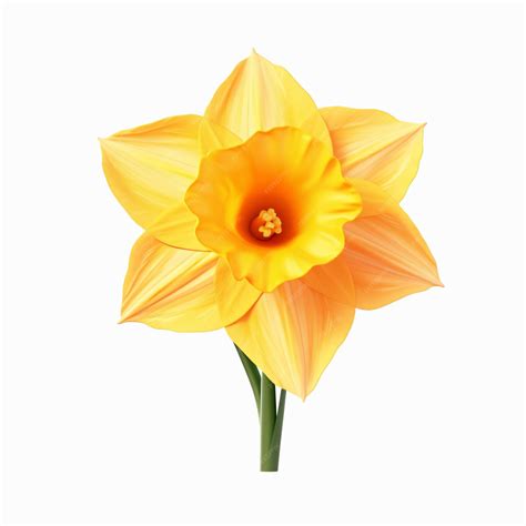 Premium AI Image | Daffodil flower isolated on white background