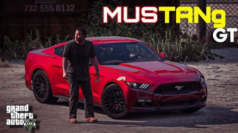 Franklin Ke Mustang Gt Real Life Mods Gta Gameplay Youtube