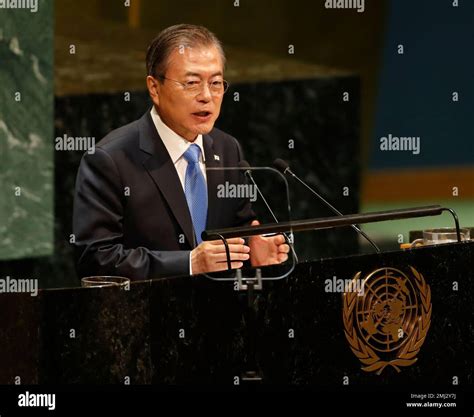 Korean President Moon Jae In Addresses The 74th Session Of The United