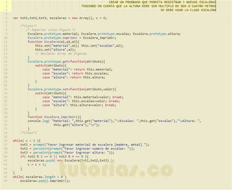 POO Javascript Aplicacion Clase Escalera Tutorias Co