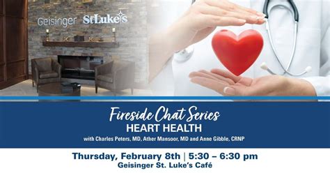 Heart Health Cardiology Fireside Chat, Geisinger St. Luke's, Orwigsburg ...