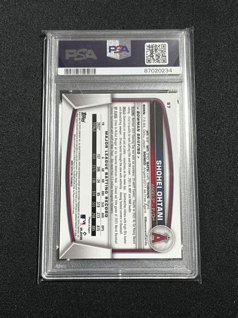 PSA10 大谷翔平 2023 Topps Bowman Chrome Sapphire Edition 67 Shohei Ohtani