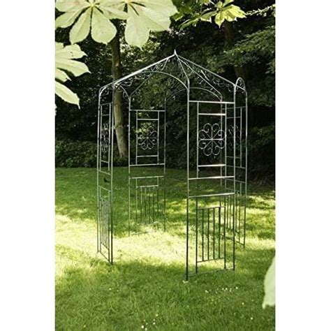 CLP Arche de Jardin Ronde avec pavillon en Fer revêtue de Poudre