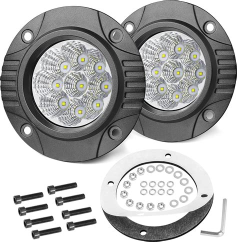 Amazon Offroadtown Inch Flush Mount Round Off Road Lights Pcs