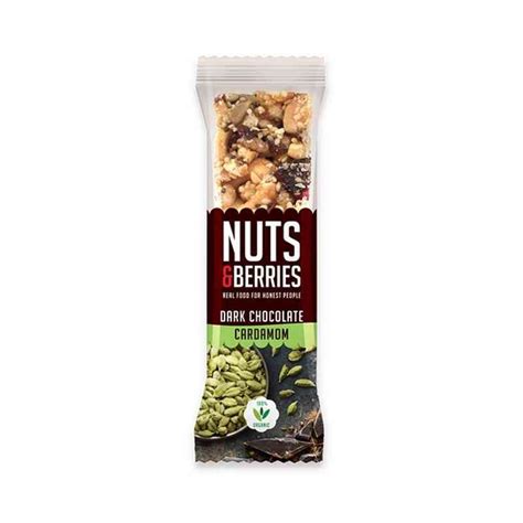 Baton Crocant ECO Cu Nuci Ciocolata Neagra Si Cardamon 40g Nuts