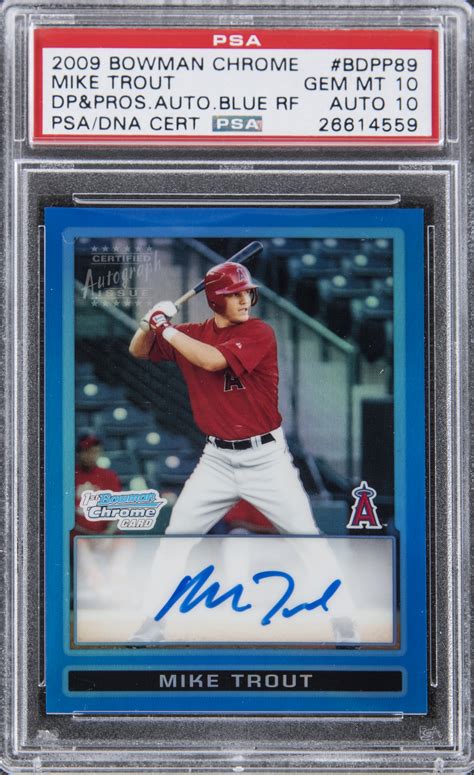 Lot Detail Bowman Chrome Draft Prospects Bdpp Mike Trout