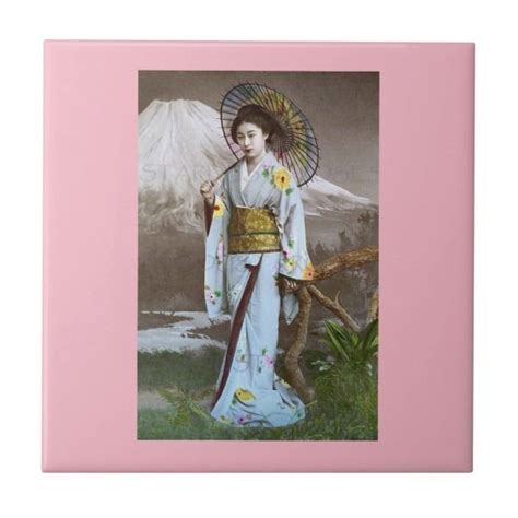 Geisha Decorative Ceramic Tiles Zazzle Ceramic Tiles Decorative