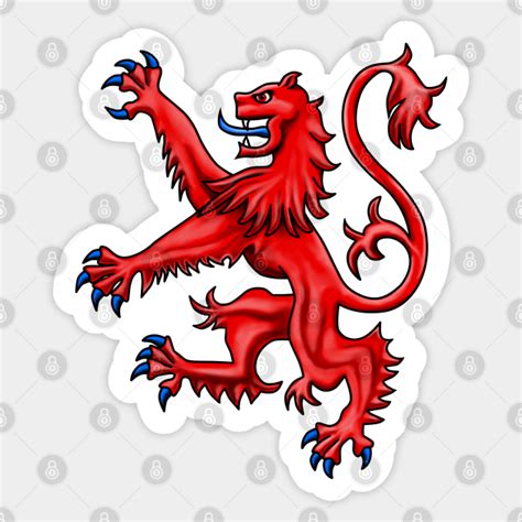 Scotland Lion Rampant Red Scottish Lion Sticker Teepublic