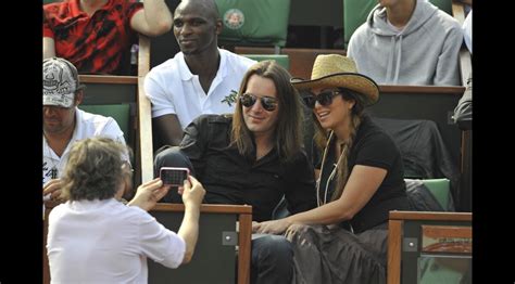 Photo Hélène Ségara et Mathieu Lecat son époux au tournoi de Roland