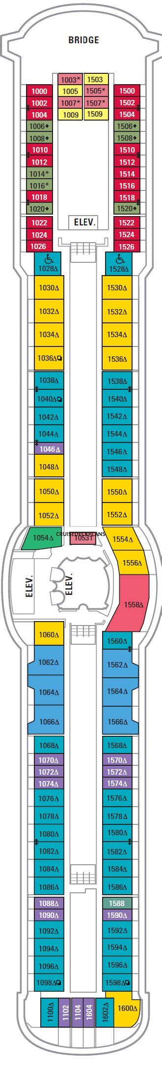 Brilliance of the Seas Deck By Deck Tour - Deck 10 Plan | Deck plans, Deck, How to plan