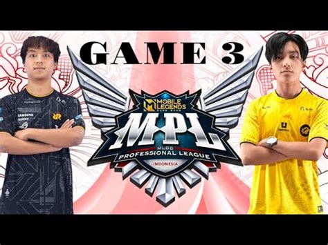 ONIC VS RRQ GAME 3 MPL ID S12 REGULAR SEASON DAY 3 WEEK 1 YouTube