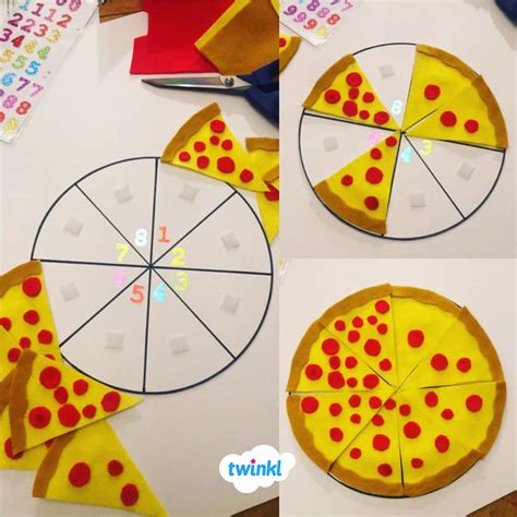 Free Printable Pizza Fractions Activity Fraction Activities Pizza