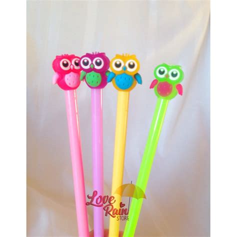 Caneta Fofa Coruja Colorida Linda Love Rain Store Canetas Pen Shopee