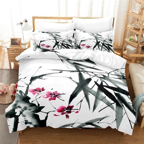 Style Chinois Housse De Couette 220X240Cm 3D Imprimé En Microfibre