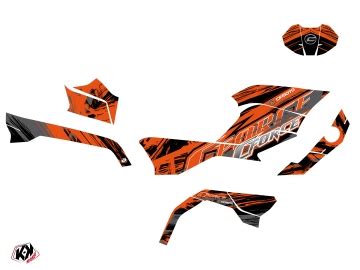 Cf Moto Atv Brush Graphic Kit Orange Kutvek