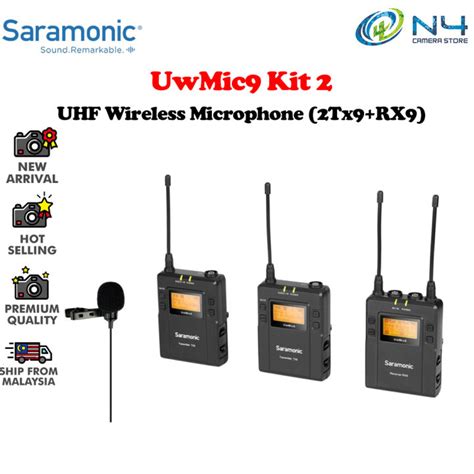 Saramonic Uwmic9 Kit2 Uhf Wireless Microphone 2tx Rx9 Lazada