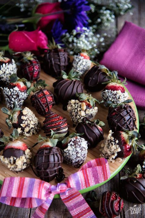 Chocolate-Covered Strawberries Dipped In Nuts Recipe | Paleo Leap