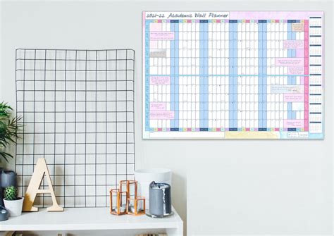 2021 22 A1 Academic Wall Planner A1 Size Calendar Year Etsy