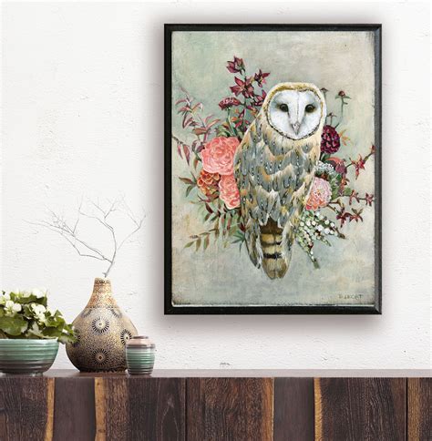 Owl Poster Print Wall Art By Bonnie Lecat