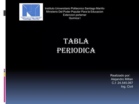 Tabla Periodica Ppt Descarga Gratuita