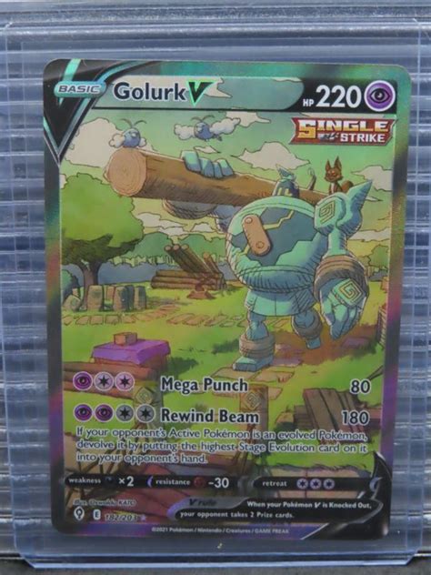 Mavin 2021 Pokemon SWSH Evolving Skies Golurk V Full Alternate Art