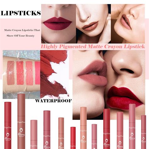 Piece Nude Matte Lipstick Set Long Lasting Waterproof Lip Gloss For