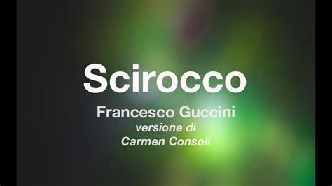 Francesco Guccini Scirocco Karaoke Fair Use Youtube