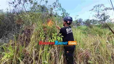 Kebakaran Lahan Seluas 1 Hektar Di Kota Banjar Diduga Akibat Puntung Rokok