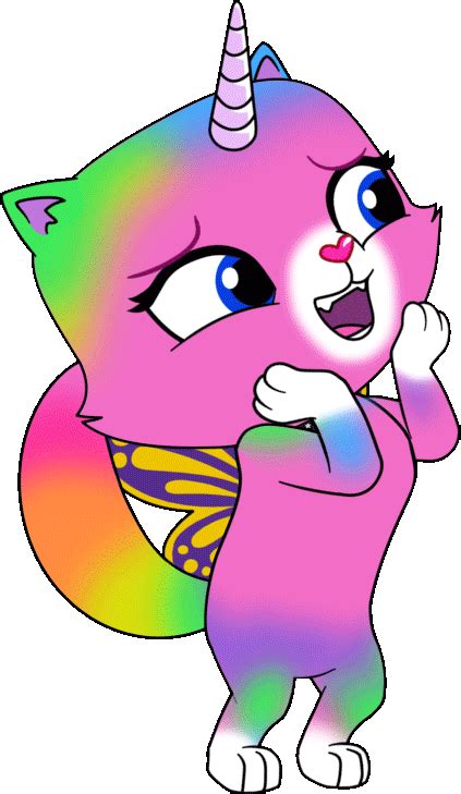 Gato Unicornio Mariposa Arcoiris Png Imagen Para Colorear Kulturaupice