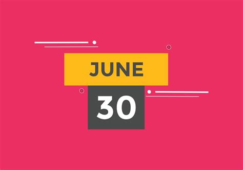 june 30 calendar reminder. 30th june daily calendar icon template ...