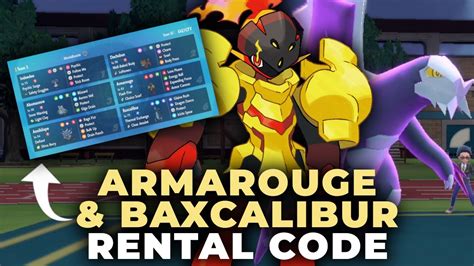 Unstoppable Armarouge Baxcalibur Rental Team Pokemon Scarlet