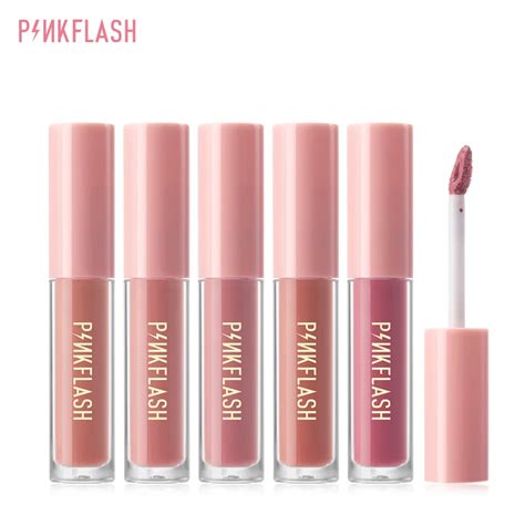 PINKFLASH Lipgloss Matte Lipstick Soft Moisturizing Red Nude Pink Melting Lip Cream Waterproof