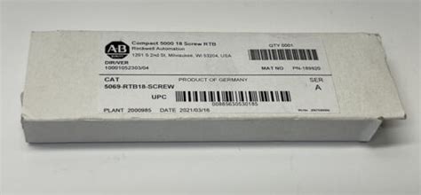 New Allen Bradley 5069 RTB18 SCREW A Compact 5000 18 Screw RTB EBay